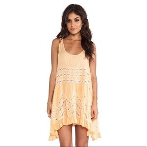 Free People Voile and Lace Trapeze Slip Dress